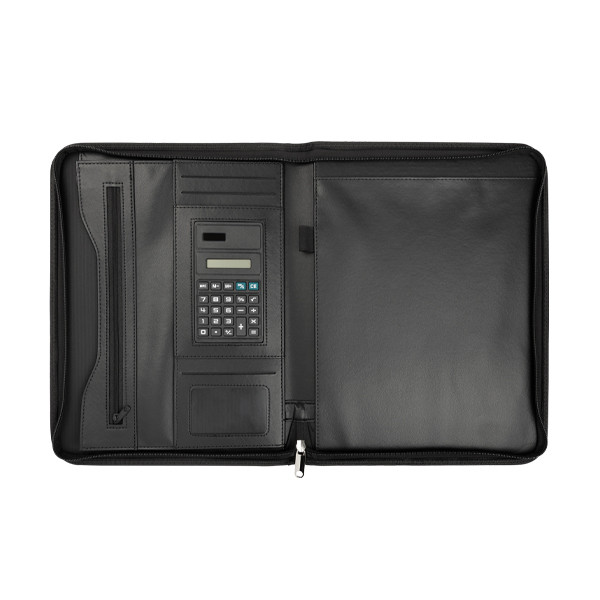 123ink black A5 writing folder with zipper and calculator 3685C 302257 - 4