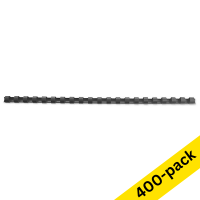 123ink black binding spine, 8mm (4 x 100-pack) 340059