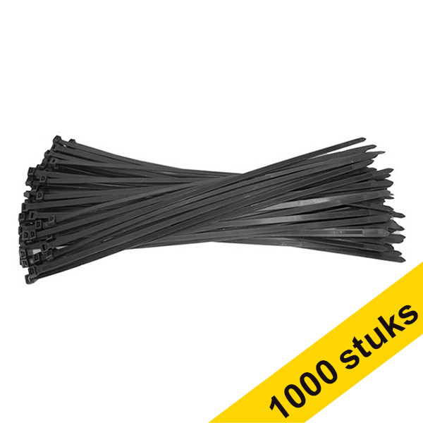 123ink black cable tie, 200mm x 3.6mm (1000-pack)  302219 - 1