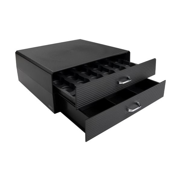 123ink black coffee capsule holder with double drawer 302557 - 3