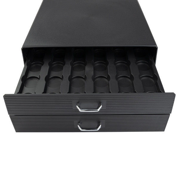 123ink black coffee capsule holder with double drawer 302557 - 5