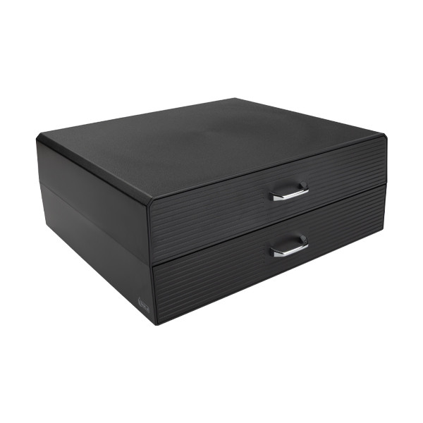 123ink black coffee capsule holder with double drawer 302557 - 1