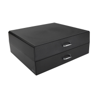 123ink black coffee capsule holder with double drawer 302557