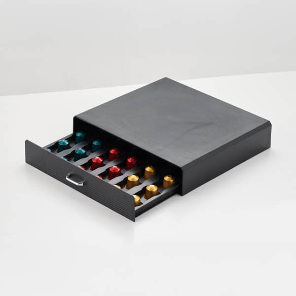 123ink black coffee capsule holder with drawer 302556 - 4