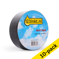 123ink black duct tape, 50mm x 50m (10-pack) 302839