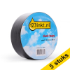 123ink black duct tape, 50mm x 50m (5-pack)