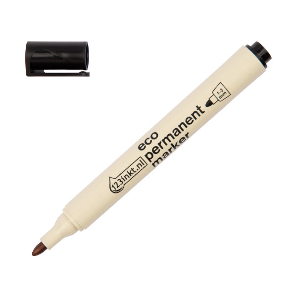 123ink black eco permanent marker (1mm - 3mm round) 4-21001C 390593 - 1