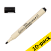 123ink black eco whiteboard marker (1mm - 3mm round) (10-pack)