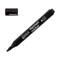 123ink black flipchart marker (1mm - 3mm round) 4-380001C 390557