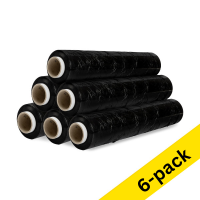 123ink black hand wrapping film, 50cm x 300m (6-pack) 302635