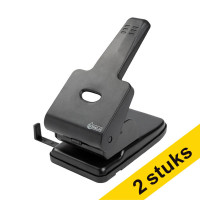 123ink black heavy duty 2-hole punch (60 sheets) (2-pack) 302868