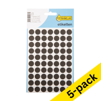 123ink black marking dots, Ø 13mm (280 labels) (5-pack)