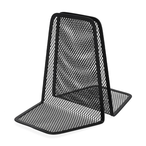 123ink black mesh bookend, 15cm x 13.2cm x 9cm (2-pack) 303085 - 1