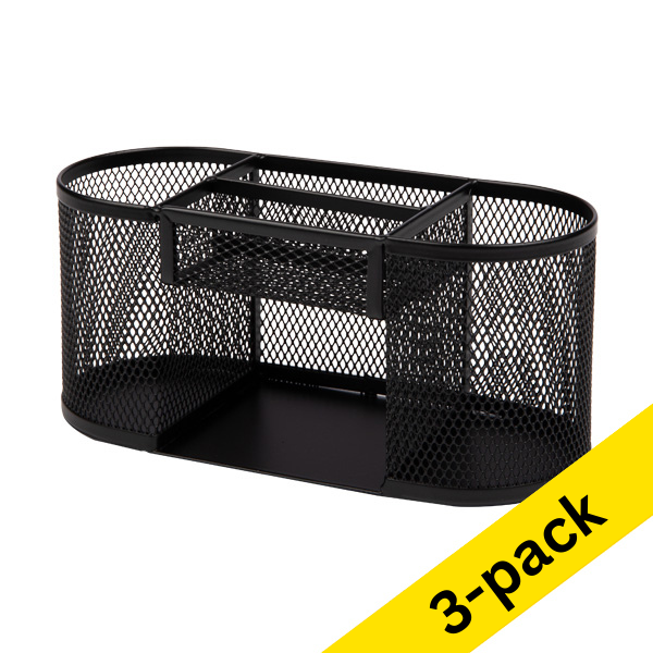 123ink black mesh desk organiser (3-pack) 390666 - 1