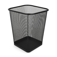 123ink black mesh square paper bin 303087