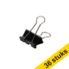 123ink black paper clamp, 25mm (36-pack) 302212 - 1
