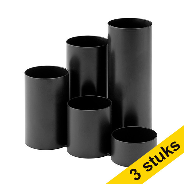 123ink black pen holder with five compartments (3-pack) 301403 - 1