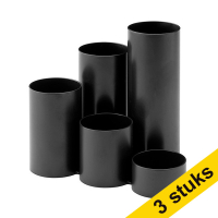 123ink black pen holder with five compartments (3-pack)