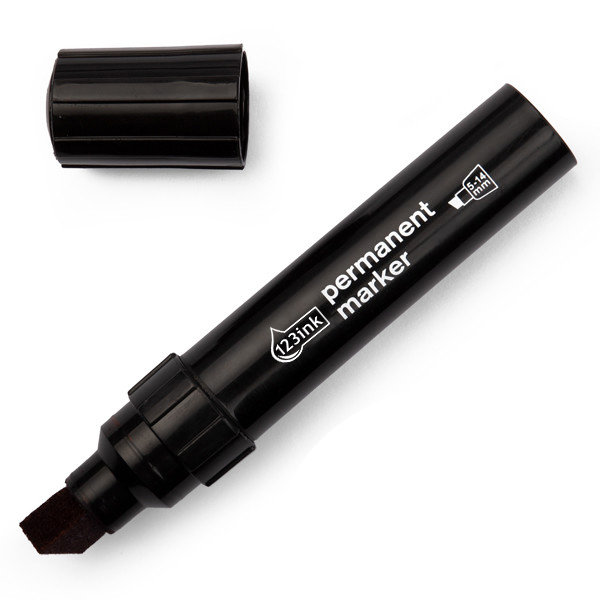 123ink black permanent marker (5mm - 14mm chisel) 4-850001C 300837 - 1