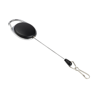 123ink black retractor with carabiner 302568