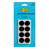 123ink black round self-adhesive felt pads, 20mm (16-pack) FP-20R 301005