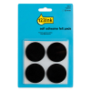 123ink black round self-adhesive felt pads, 38mm (4-pack) 301011 - 1