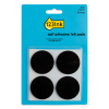 123ink black round self-adhesive felt pads, 38mm (4-pack)  301011