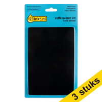 123ink black self-adhesive felt pads, 100mm x 150mm (3 x 2-pack)