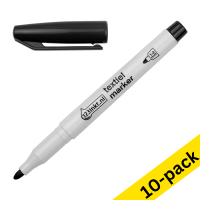 123ink black textile marker (1mm - 3mm round) (10-pack)