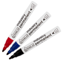 123ink black/red/blue industrial permanent markers  301239