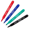 123ink black/red/blue/green flipchart markers (1mm - 3mm round) 390565 - 1