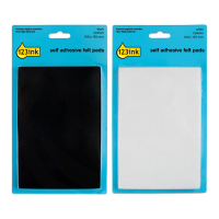 123ink black/white self-adhesive felt pads, 100mm x 150mm (4-pack)  301033