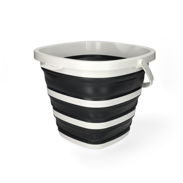 123ink black/white square collapsible bucket SDR06484 - 1