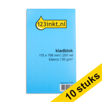 123ink blank notepad 115mm x 198mm, 200 sheets (10-pack) 301429
