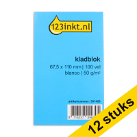123ink blank notepad 67.5mm x 110mm, 100 sheets (10-pack)