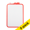 123ink blank/checked whiteboard, 26cm x 18.5cm (5-pack) 301553 - 1
