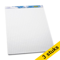 123ink blank/squared flipchart, 65cm x 100cm (2 x 50 sheets) (3-pack)