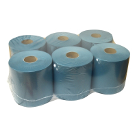 123ink blue 1-ply cleaning paper suitable for Tork M2 dispenser (6-pack) 323 SDR02028