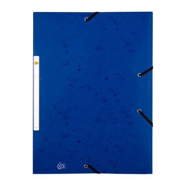 123ink blue A4 cardboard elastomer folder 400116324C 55502EC 390531 - 1