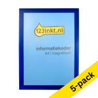123ink blue A4 magentic information frame (5-pack) 486907C 301731