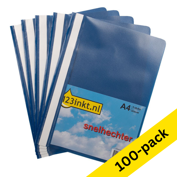 123ink blue A4 project folder (100-pack) 302853 - 1