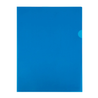 123ink blue A4 transparent view folder 120 micron (100-pack) 54837C 390552
