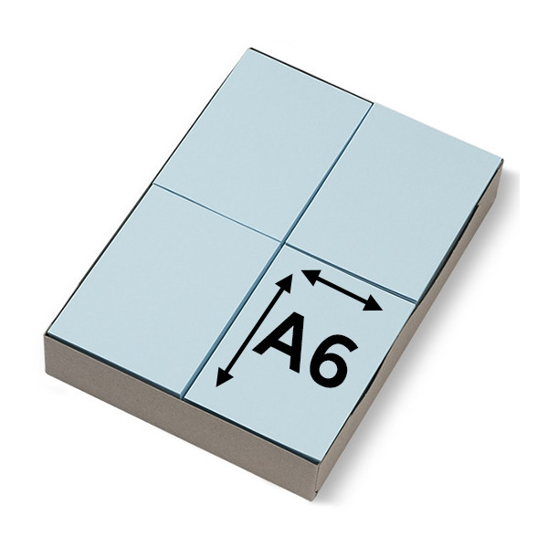 123ink blue A6 recipe paper, 80g (2,000 sheets) 300613 - 1