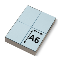 123ink blue A6 recipe paper, 80g (2,000 sheets) 300613