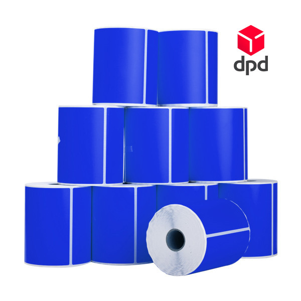 123ink blue DPD shipping labels, 102 x 152mm (10-pack) 653391 - 1