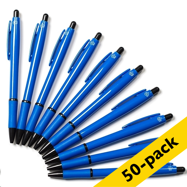 123ink blue ballpoint pen (50-pack)  400087 - 1