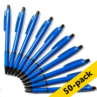 123ink blue ballpoint pen (50-pack)