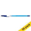 123ink blue ballpoint pen with cap (50-pack)