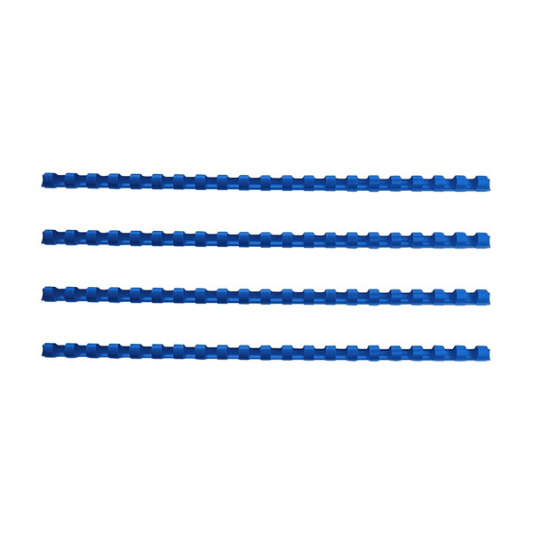 123ink blue binding spine set, 6/8/10/12mm (100-pack) 340048 - 1