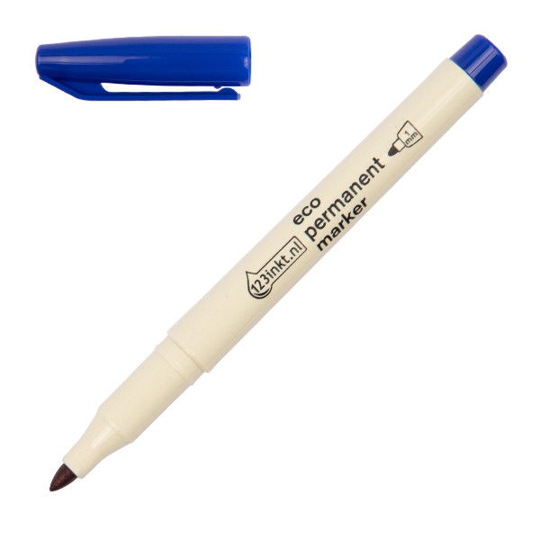 123ink blue eco permanent marker (1mm round) 4-25003C 390606 - 1